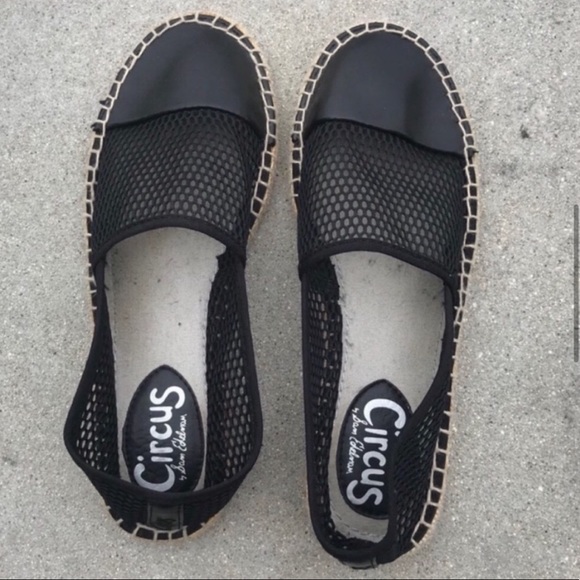 Sam Edelman LENA black flats espadrilles beach mesh walking women’s shoes 6.5 - Picture 4 of 7